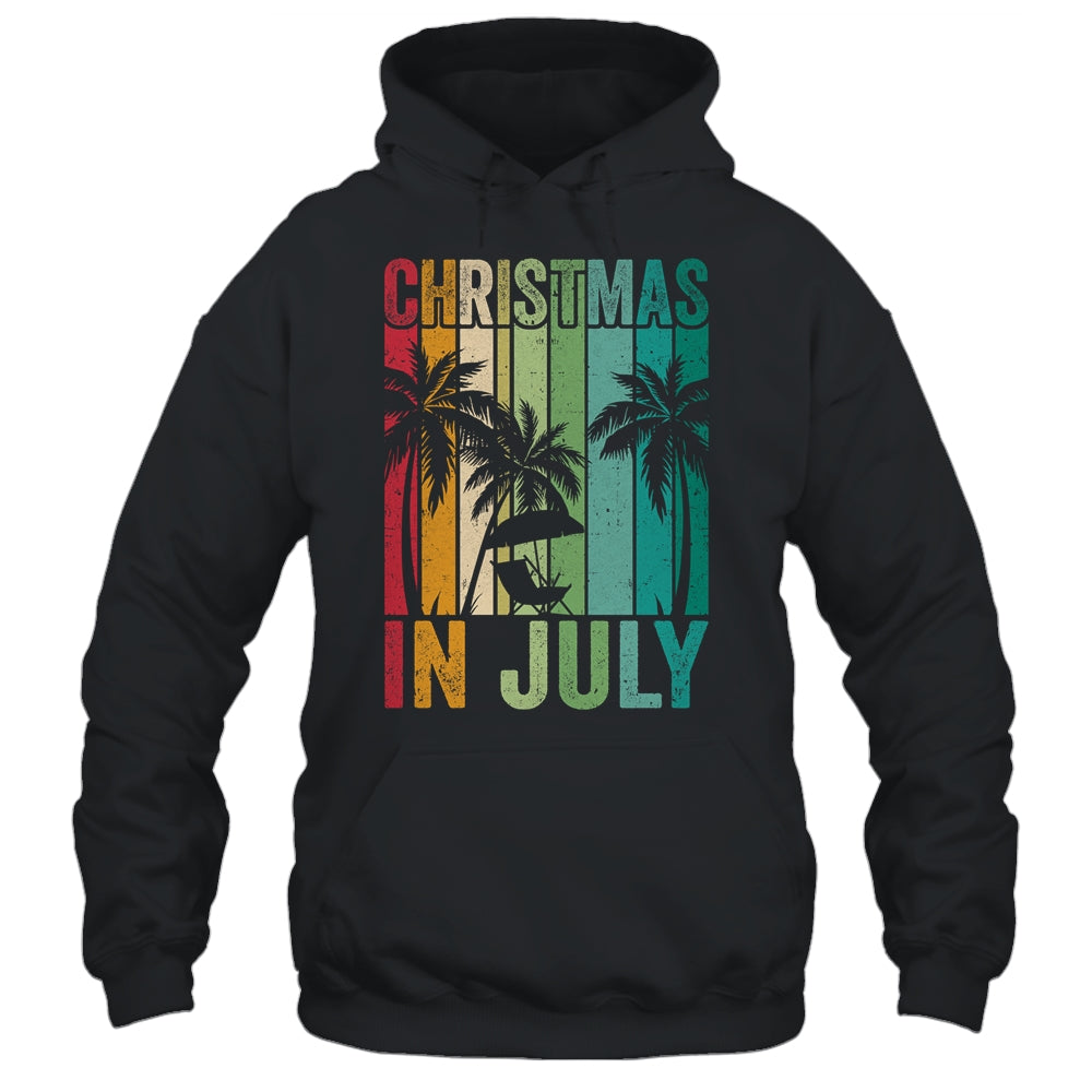 Christmas In July Vintage Beach Palms Hawaii Summer Party T-Shirt & Tank Top | Teecentury.com