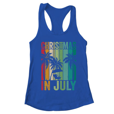 Christmas In July Vintage Beach Palms Hawaii Summer Party T-Shirt & Tank Top | Teecentury.com