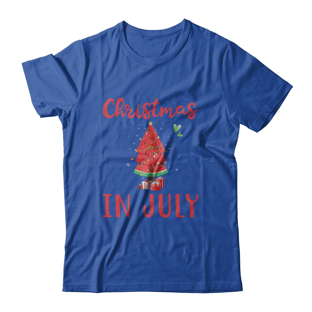Christmas In July Watermelon Christmas Tree Summer T-Shirt & Tank Top | Teecentury.com