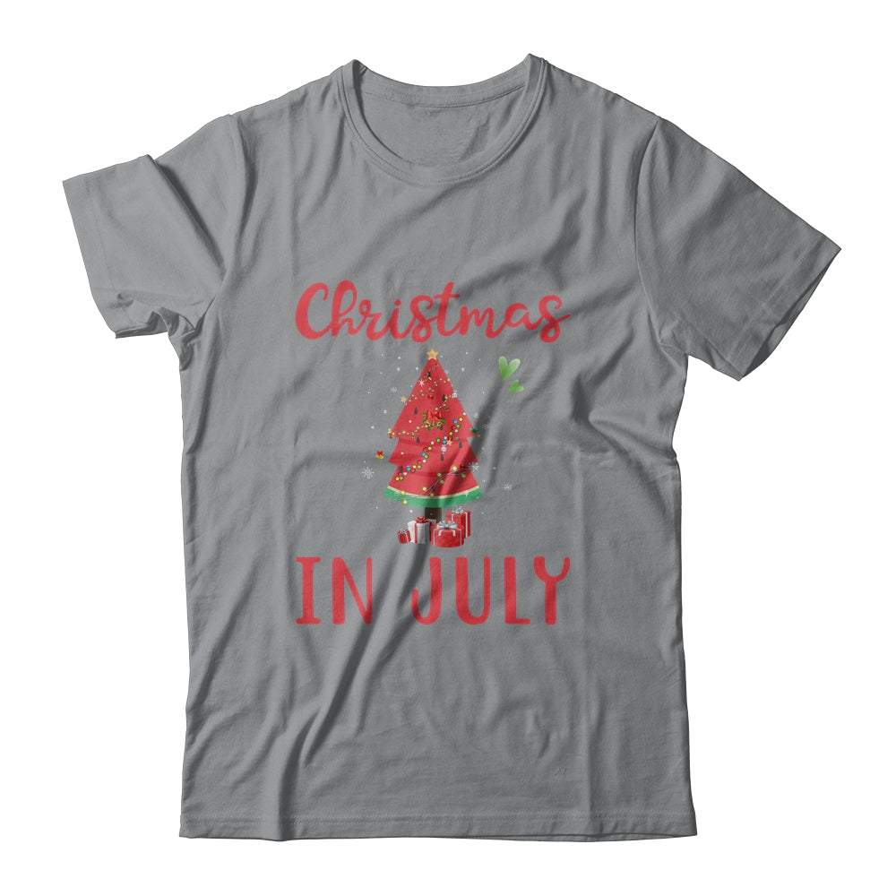 Christmas In July Watermelon Christmas Tree Summer T-Shirt & Tank Top | Teecentury.com