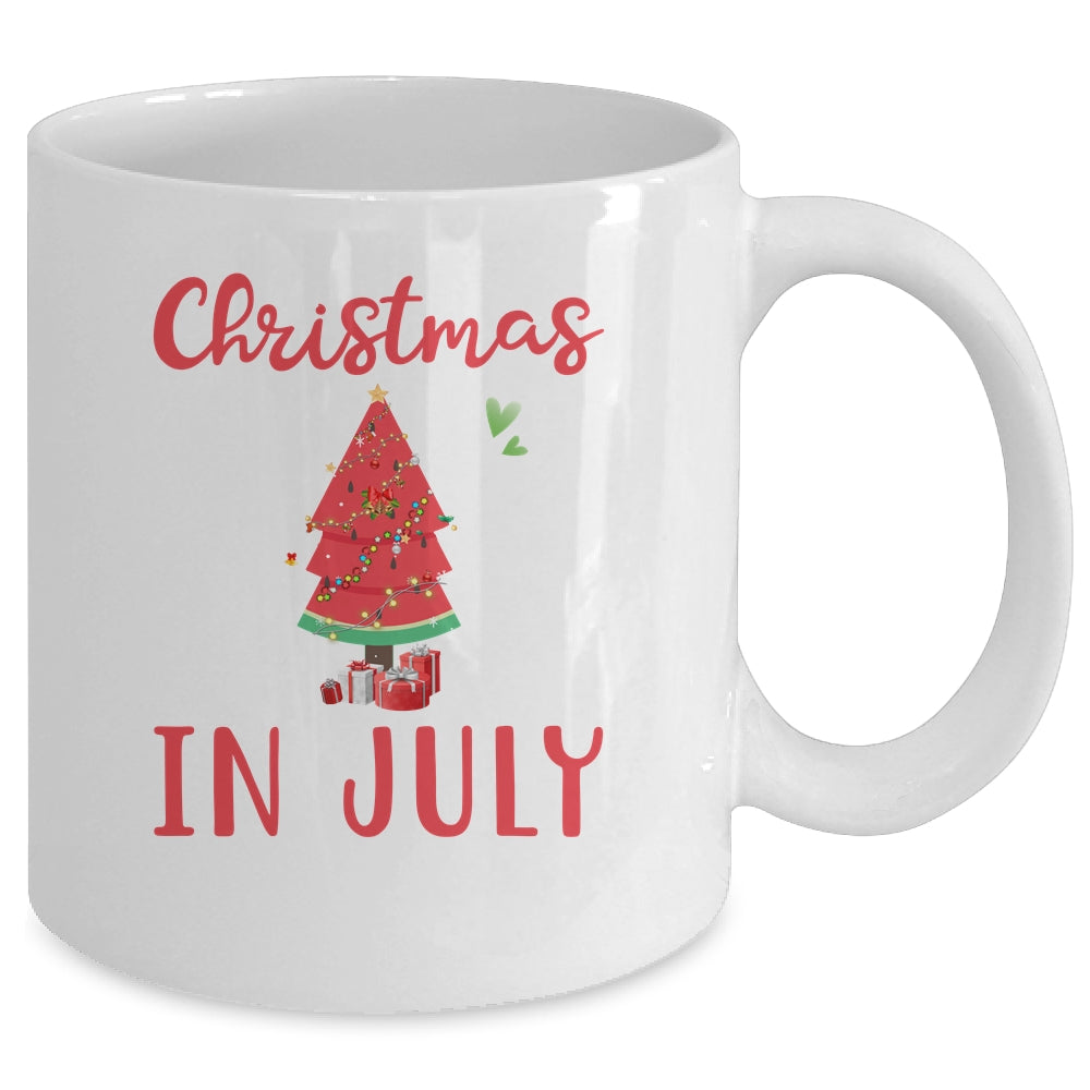 Christmas In July Watermelon Christmas Tree Summer Mug Coffee Mug | Teecentury.com