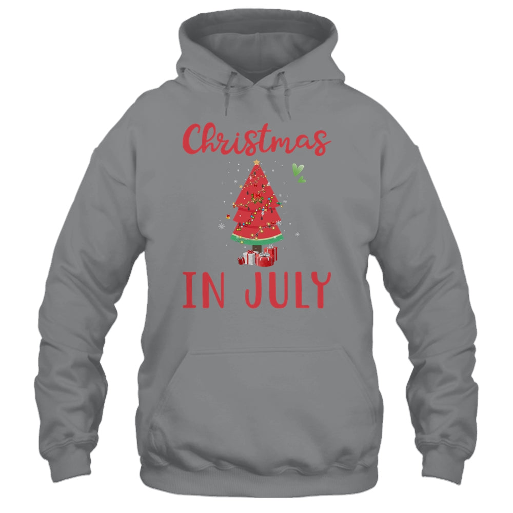 Christmas In July Watermelon Christmas Tree Summer T-Shirt & Tank Top | Teecentury.com