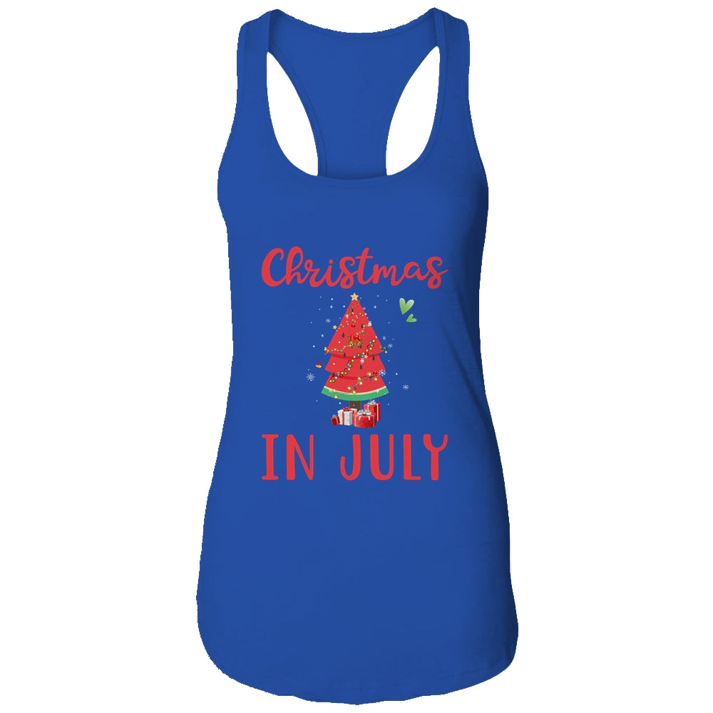 Christmas In July Watermelon Christmas Tree Summer T-Shirt & Tank Top | Teecentury.com