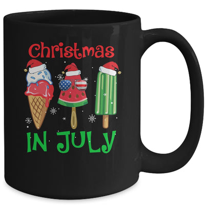 Christmas In July Watermelon Ice Pops Xmas Santa Hat Mug | teecentury