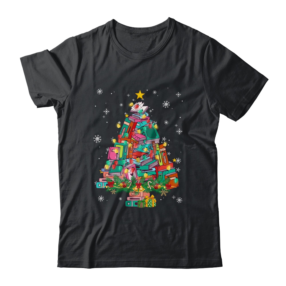 Christmas Library Tree Funny Xmas Librarian And Book Lover Shirt & Sweatshirt | teecentury