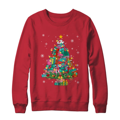 Christmas Library Tree Funny Xmas Librarian And Book Lover Shirt & Sweatshirt | teecentury