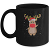 Christmas Mask Cute Reindeer Mask For Holidays Mug Coffee Mug | Teecentury.com