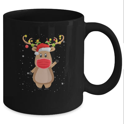 Christmas Mask Cute Reindeer Mask For Holidays Mug Coffee Mug | Teecentury.com