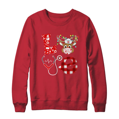 Christmas Nurse Love NICU RN ER Santa Reindeer Nurse Hat T-Shirt & Sweatshirt | Teecentury.com