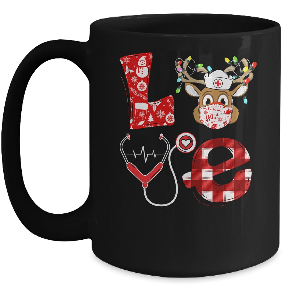 Christmas Nurse Love NICU RN ER Santa Reindeer Nurse Hat Mug Coffee Mug | Teecentury.com