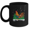 Christmas Rooster Xmas Farmer Chicken Lights Snowflakes Mug Coffee Mug | Teecentury.com
