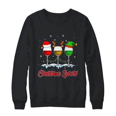 Christmas Spirits Glasses Of Wine Xmas Holidays Party T-Shirt & Sweatshirt | Teecentury.com