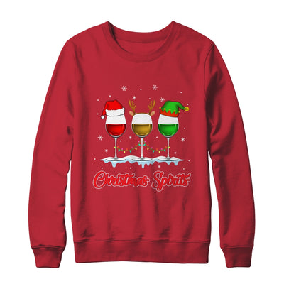 Christmas Spirits Glasses Of Wine Xmas Holidays Party T-Shirt & Sweatshirt | Teecentury.com