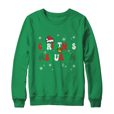 Christmas Squad Family Matching Group Funny Santa Elf Groovy Shirt & Sweatshirt | teecentury