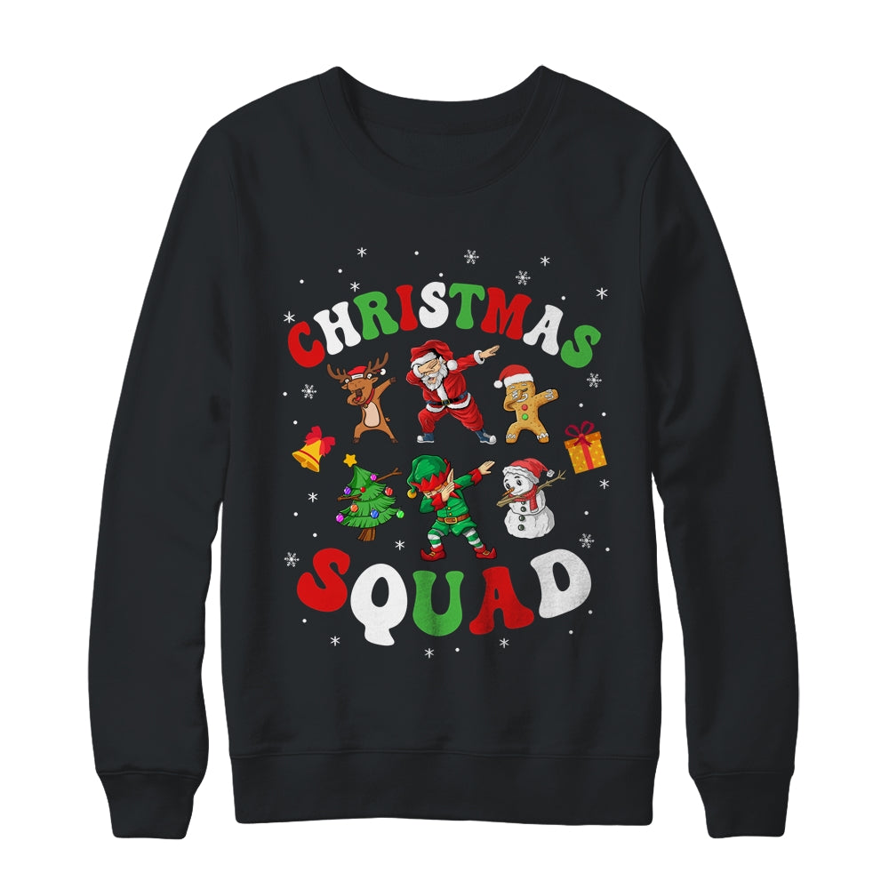 Christmas Squad Santa Dabbing Elf Family Matching Xmas Shirt & Sweatshirt | teecentury