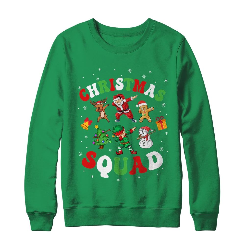 Christmas Squad Santa Dabbing Elf Family Matching Xmas Shirt & Sweatshirt | teecentury