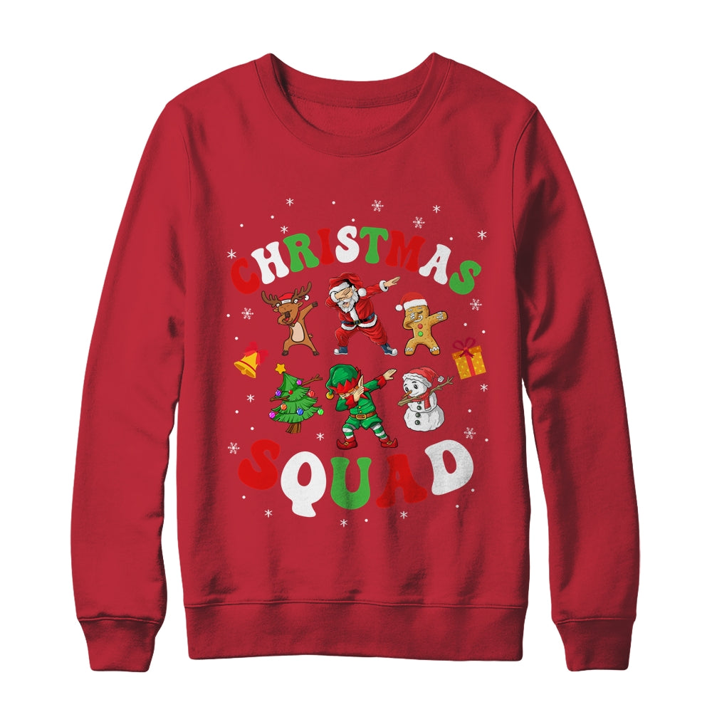 Christmas Squad Santa Dabbing Elf Family Matching Xmas Shirt & Sweatshirt | teecentury