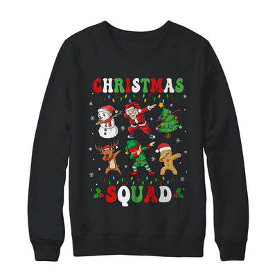 Christmas Squad Santa Dabbing Reindeer Elf Family Matching Shirt & Sweatshirt | teecentury