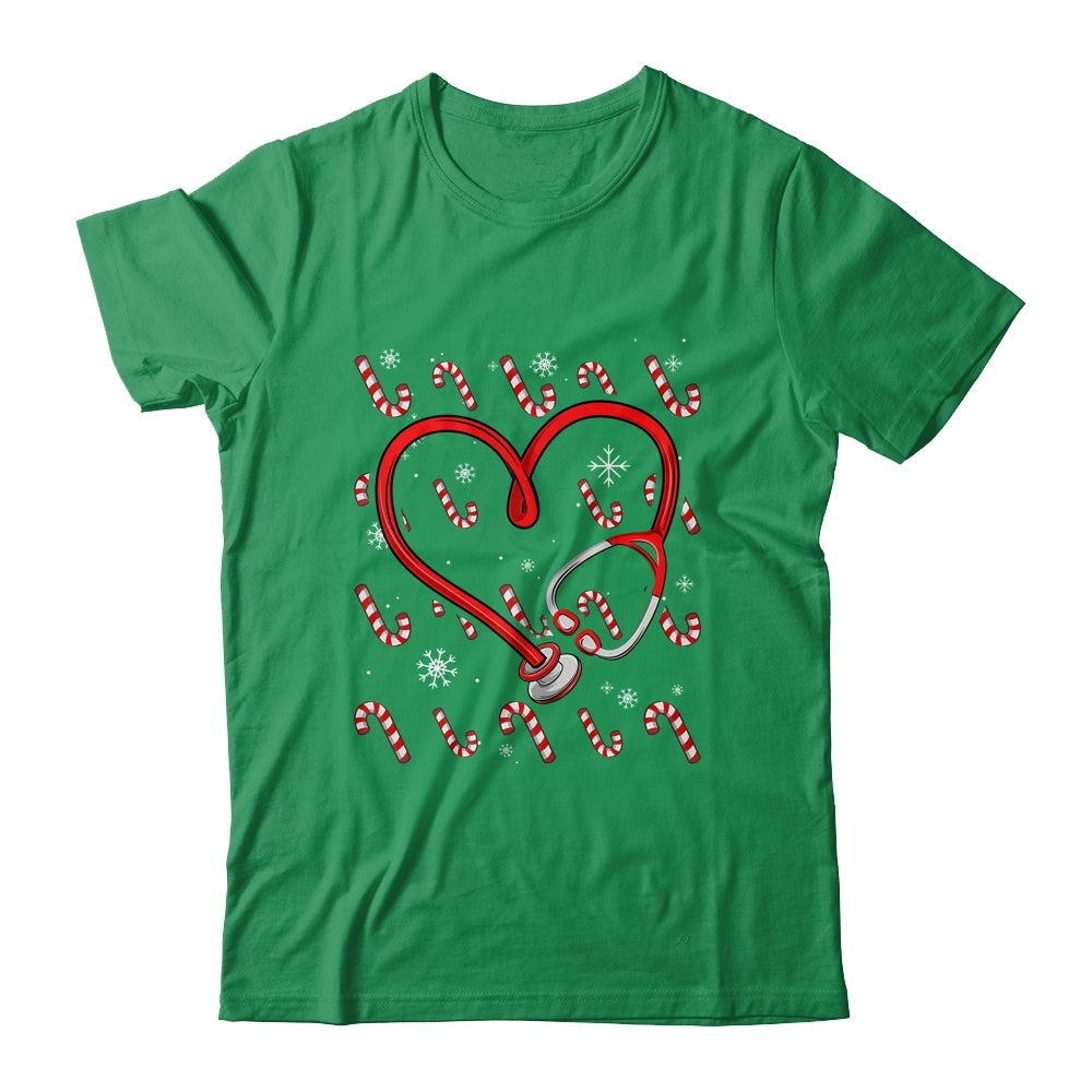 Christmas Stethoscope Nurse Xmas Nursing Scrub Top Women Shirt & Sweatshirt | teecentury