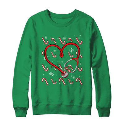 Christmas Stethoscope Nurse Xmas Nursing Scrub Top Women Shirt & Sweatshirt | teecentury
