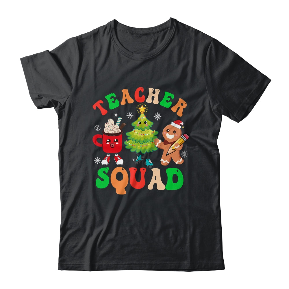 Christmas Teacher Squad Retro Groovy Xmas Teacher Women Shirt & Sweatshirt | teecentury