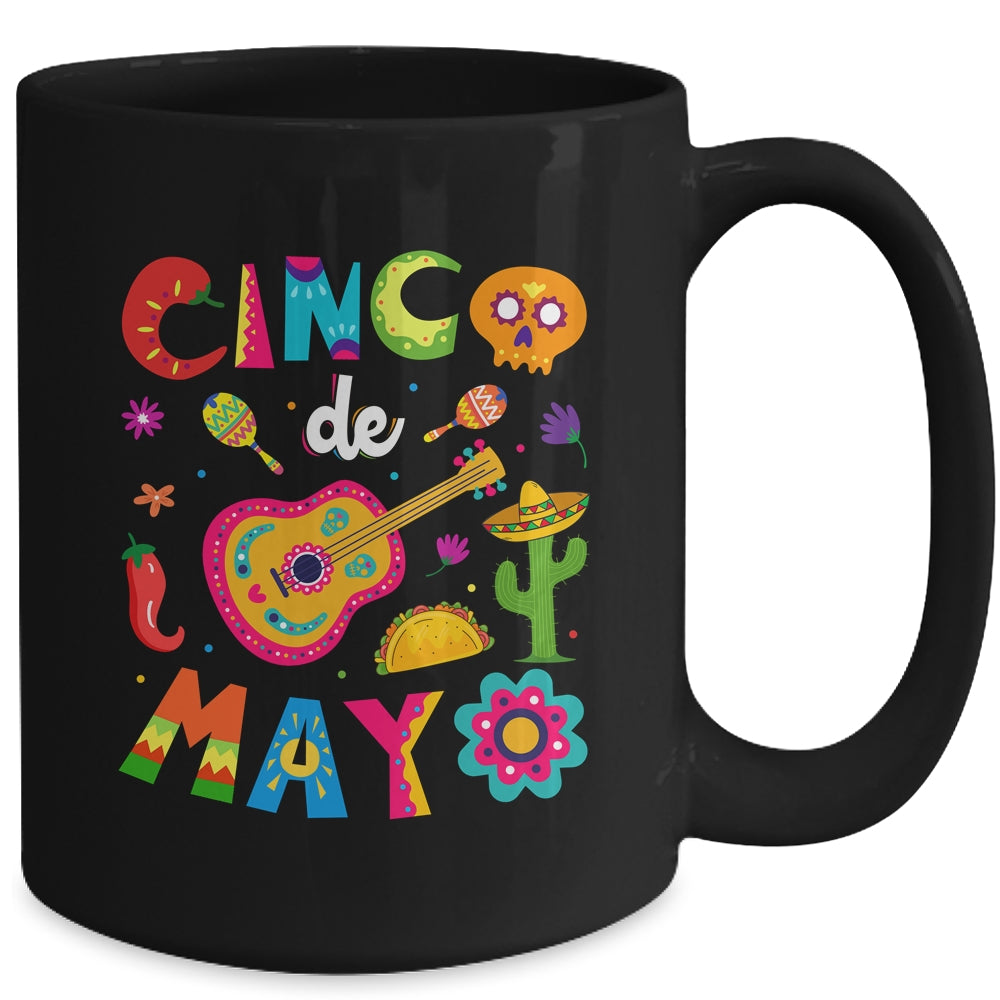 Cinco De Mayo Mexican Guitar Cactus Mug | teecentury