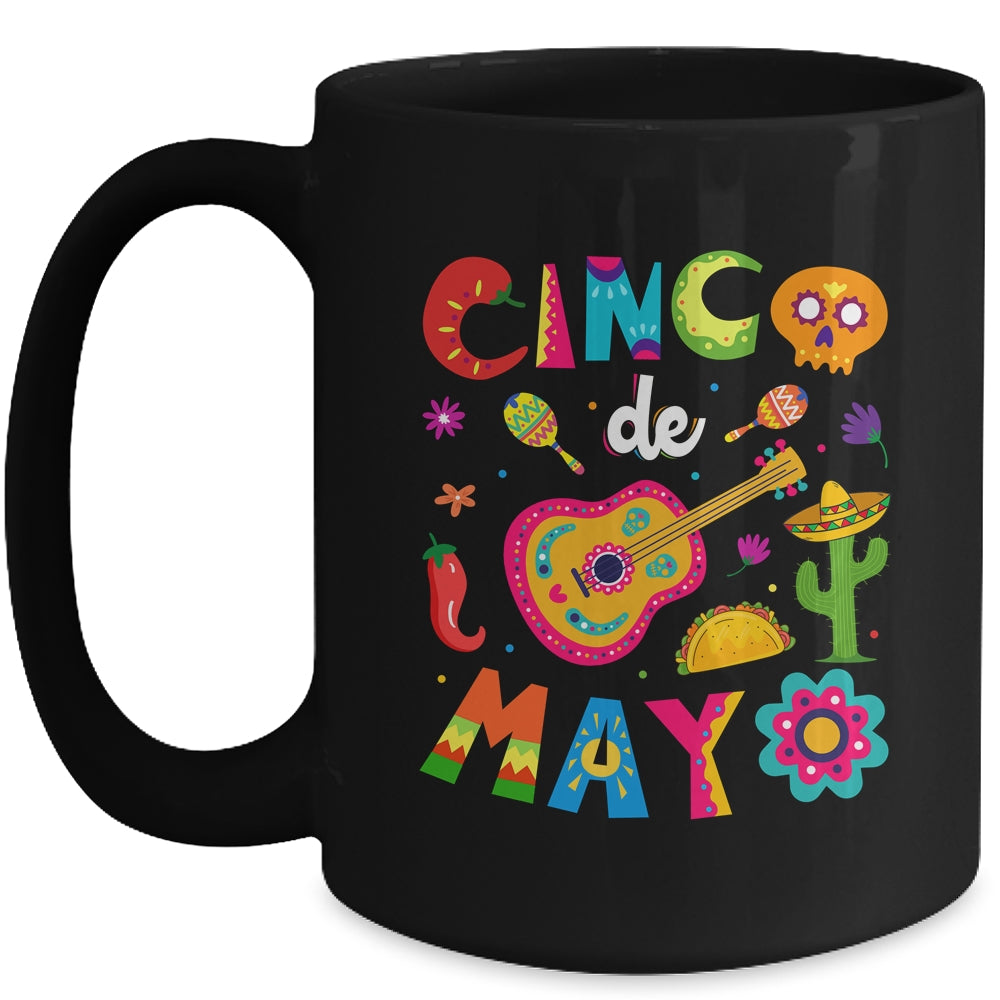 Cinco De Mayo Mexican Guitar Cactus Mug | teecentury