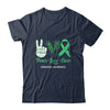 Cirrhosis Awareness Peace Love Cure Leopard T-Shirt & Hoodie | Teecentury.com