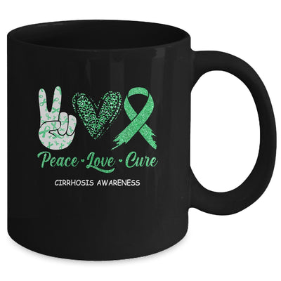 Cirrhosis Awareness Peace Love Cure Leopard Mug Coffee Mug | Teecentury.com