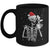 Coffee Drinking Skeleton Christmas Skull Santa Hat Xmas Mug | teecentury