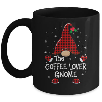 Coffee Lover Gnome Buffalo Plaid Matching Christmas Pajama Gift Mug Coffee Mug | Teecentury.com