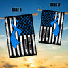 Colon Cancer Awareness America Flag Blue Ribbon Flag | Teecentury.com