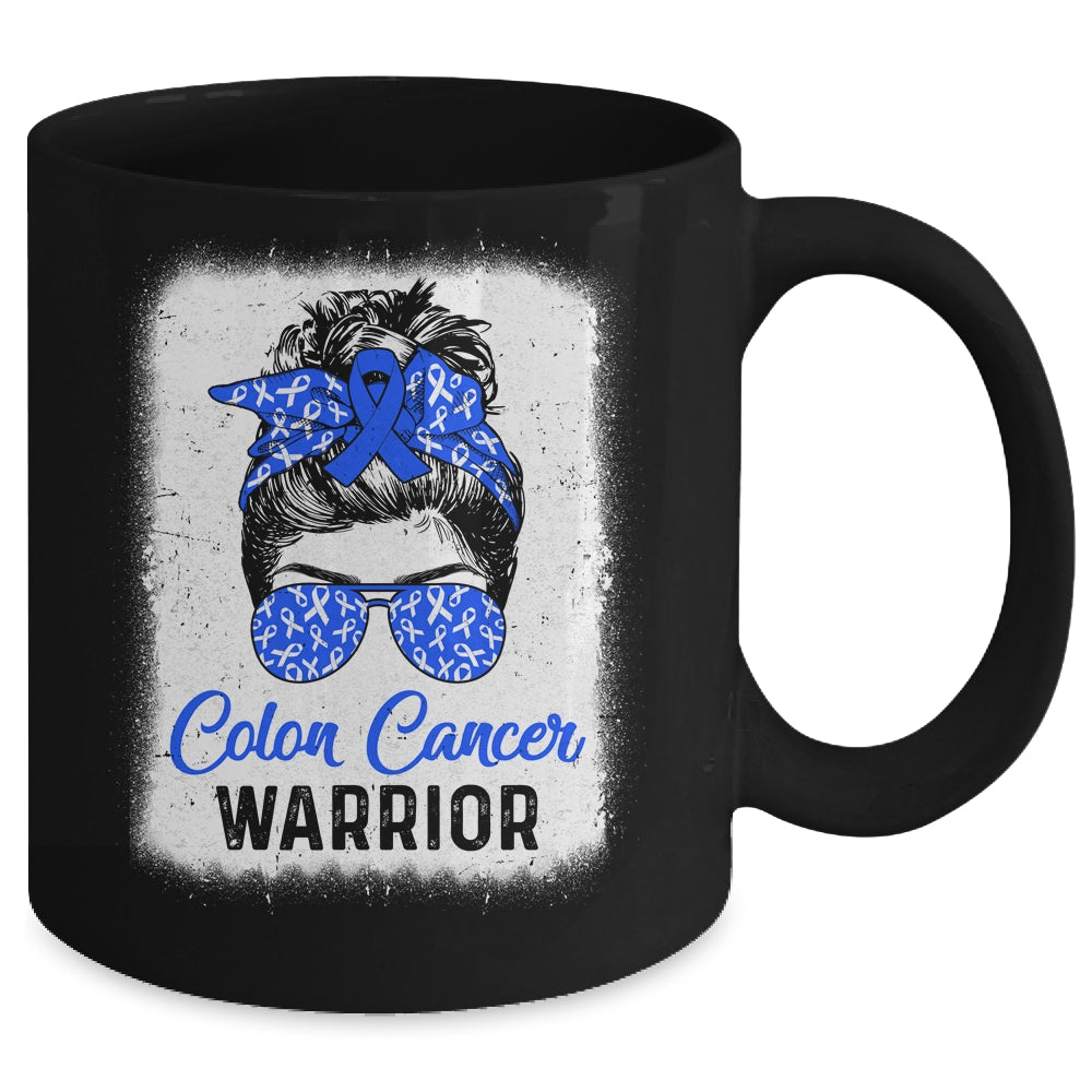 Colon Cancer Awareness Colorectal Cancer Messy Bun Mug | teecentury