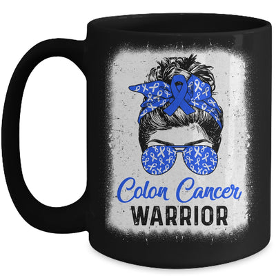 Colon Cancer Awareness Colorectal Cancer Messy Bun Mug | teecentury
