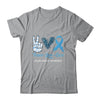 Colon Cancer Awareness Peace Love Cure Leopard T-Shirt & Hoodie | Teecentury.com