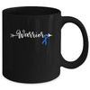 Colon Cancer Warrior Colon Cancer Awareness Blue Ribbon Mug | teecentury