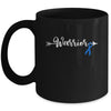 Colon Cancer Warrior Colon Cancer Awareness Blue Ribbon Mug | teecentury