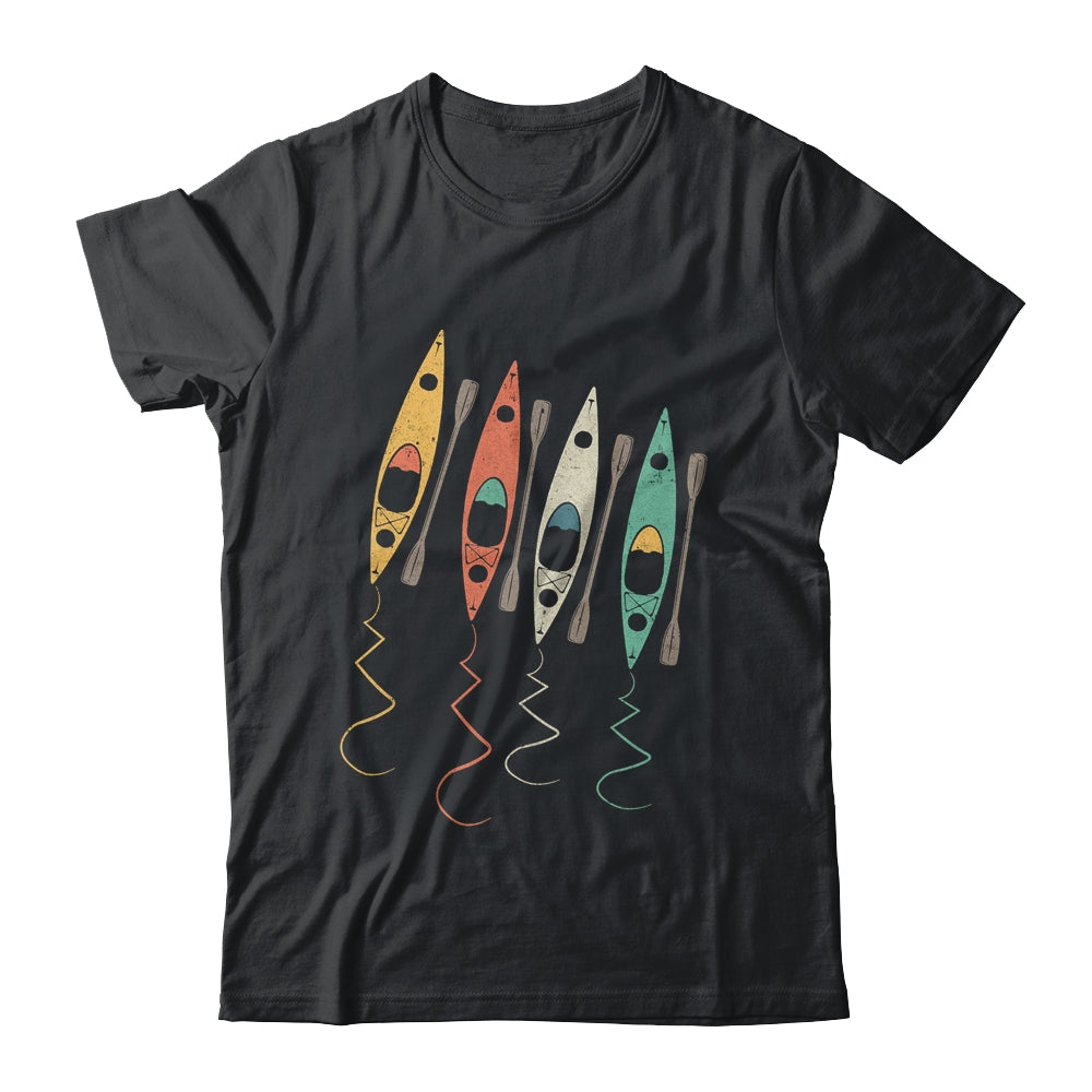 Colorful Kayak Lake Life Boating Boat Lover Kayaker Retro Shirt & Tank Top | teecentury
