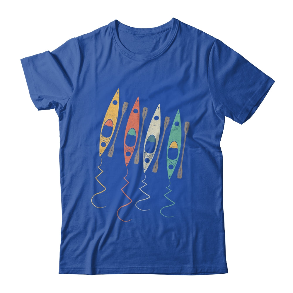 Colorful Kayak Lake Life Boating Boat Lover Kayaker Retro Shirt & Tank Top | teecentury