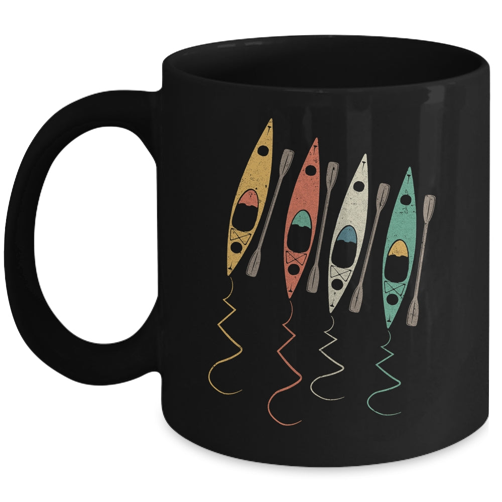 Colorful Kayak Lake Life Boating Boat Lover Kayaker Retro Mug | teecentury