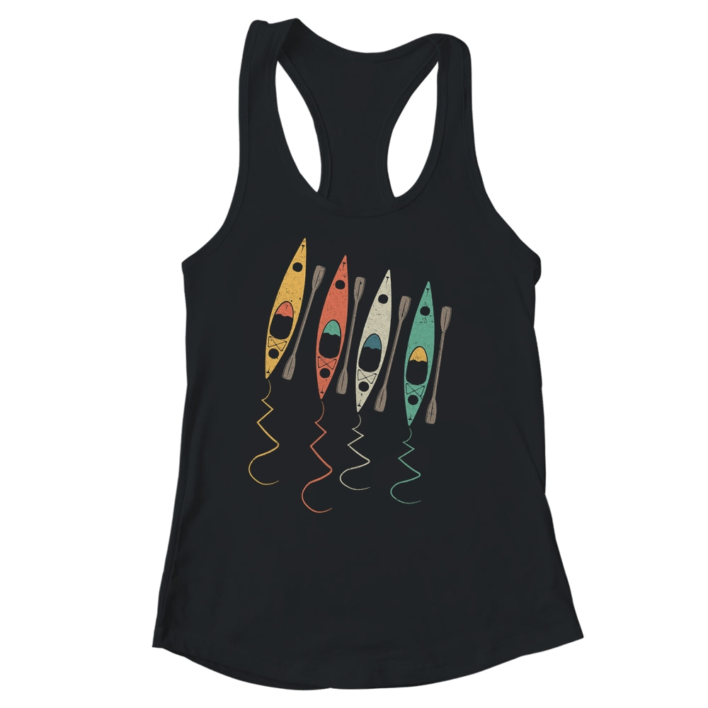 Colorful Kayak Lake Life Boating Boat Lover Kayaker Retro Shirt & Tank Top | teecentury