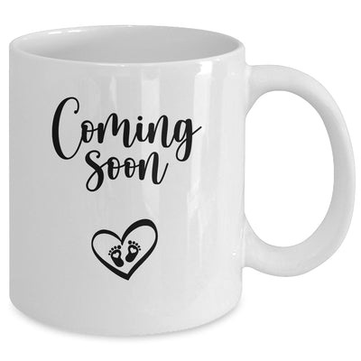 Coming Soon Tiny Human Reveal Pregnancy Announcement Mug Coffee Mug | Teecentury.com