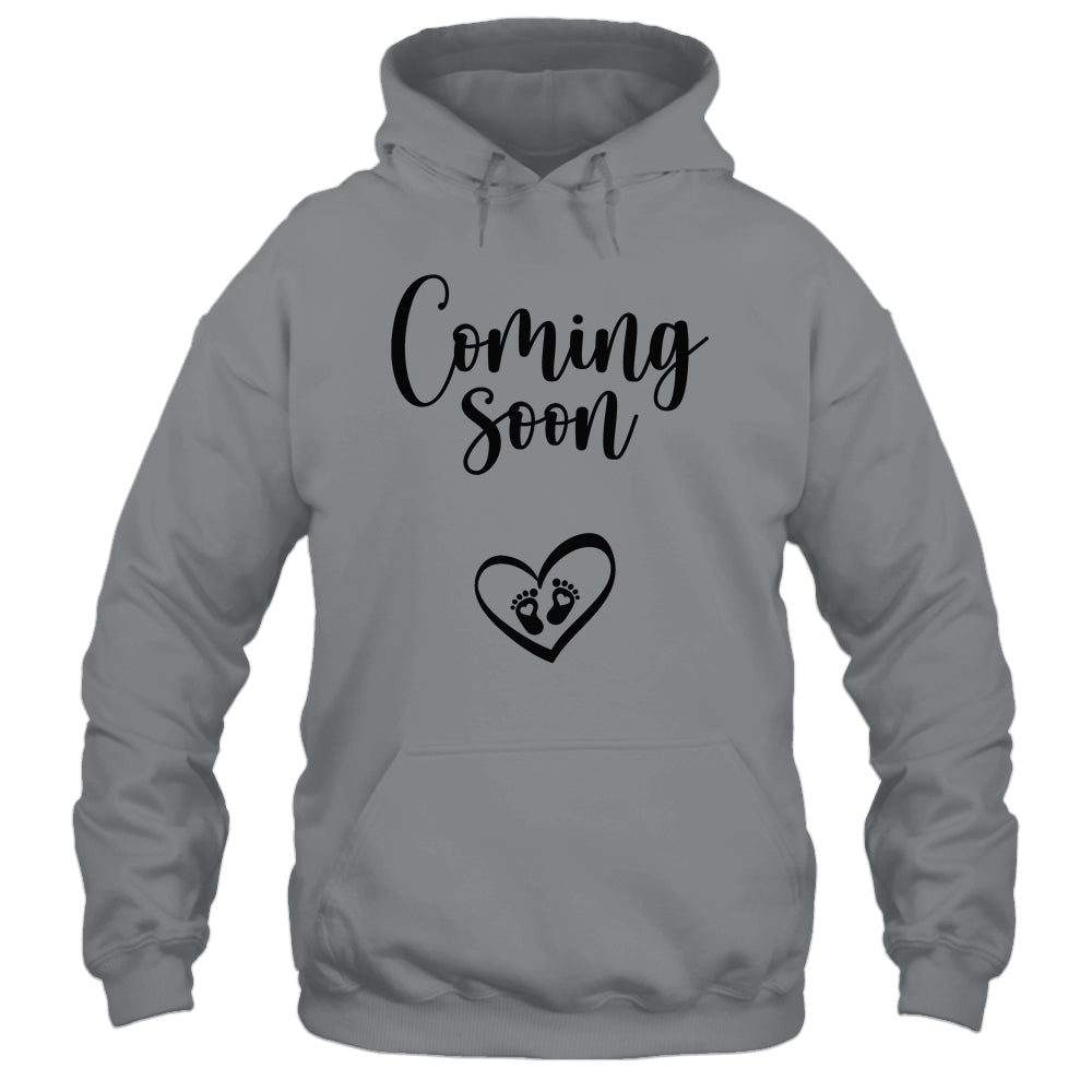 Coming Soon Tiny Human Reveal Pregnancy Announcement T-Shirt & Tank Top | Teecentury.com