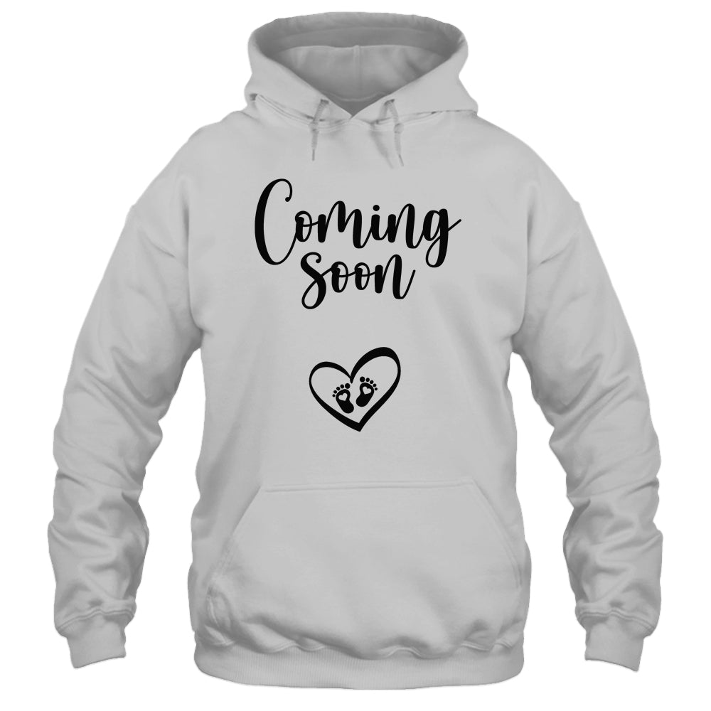 Coming Soon Tiny Human Reveal Pregnancy Announcement T-Shirt & Tank Top | Teecentury.com