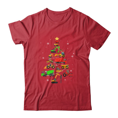 Construction Excavator Christmas Tree Excavation Lovers Gift T-Shirt & Sweatshirt | Teecentury.com