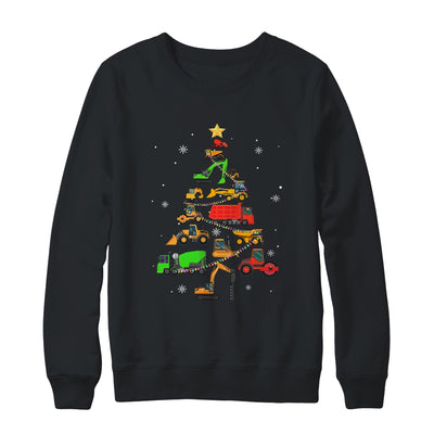 Construction Excavator Christmas Tree Excavation Lovers Gift T-Shirt & Sweatshirt | Teecentury.com