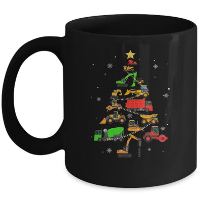 Construction Excavator Christmas Tree Excavation Lovers Gift Mug Coffee Mug | Teecentury.com