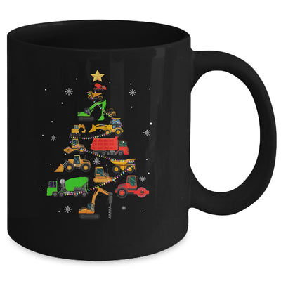 Construction Excavator Christmas Tree Excavation Lovers Gift Mug Coffee Mug | Teecentury.com
