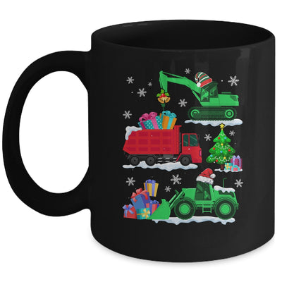 Construction Vehicle Christmas Red Trucks Winter Boys Mug | teecentury