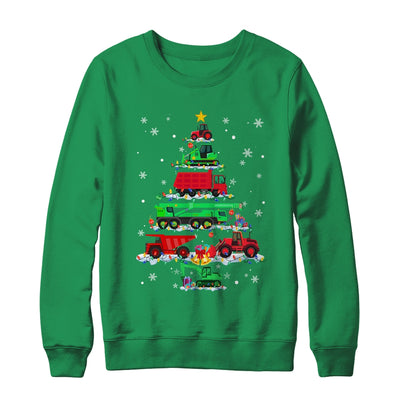 Construction Vehicle Excavator Christmas Tree Funny Xmas Shirt & Sweatshirt | teecentury